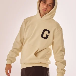 Felpa con logo ricamato e tasca a marsupio