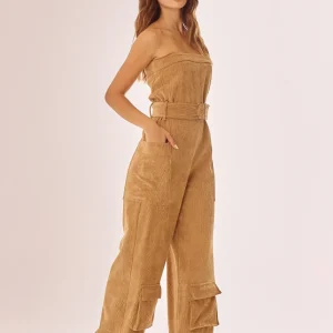 Tuta a gamba lunga in velluto