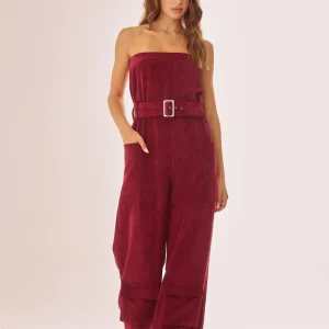 Tuta a gamba lunga in velluto