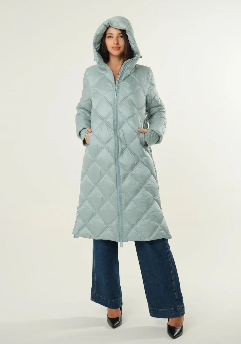 Piumino lungo con polsino a guanto - immagine 4