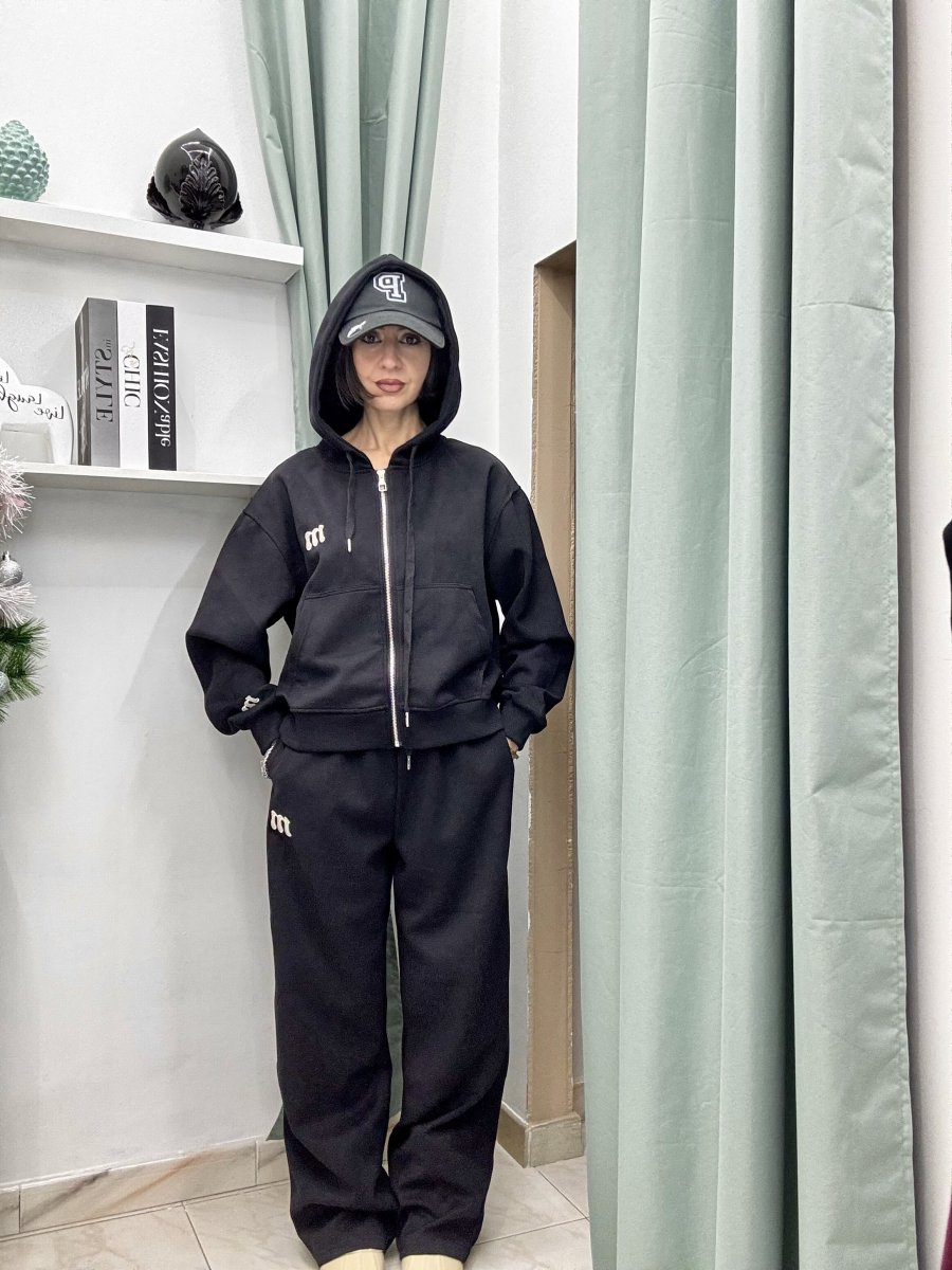 Coordinato Tuta Donna Moonkiss in Cotone – Felpa con Zip e Pantaloni Comfy (SM/ML) - immagine 7