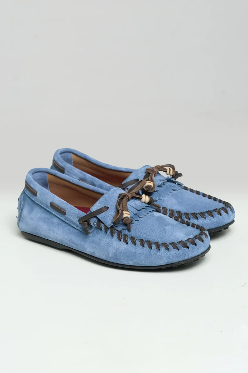 Mocassino Scamosciato da Barca Azzurro - immagine 3