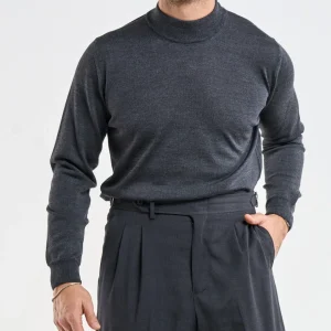 Mezzocollo in 100% Lana Merinos Grigio