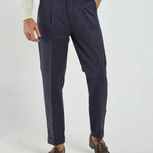 Pantalone Chino in Cotone Blu